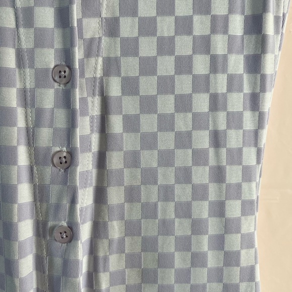 Frankie’s Bikinis romper in purple checkers - Picture 3 of 5